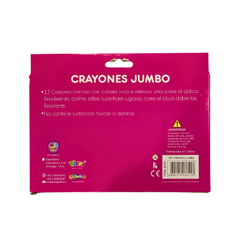 LAPIZ CERA JUMBO ARTETOP 12C2