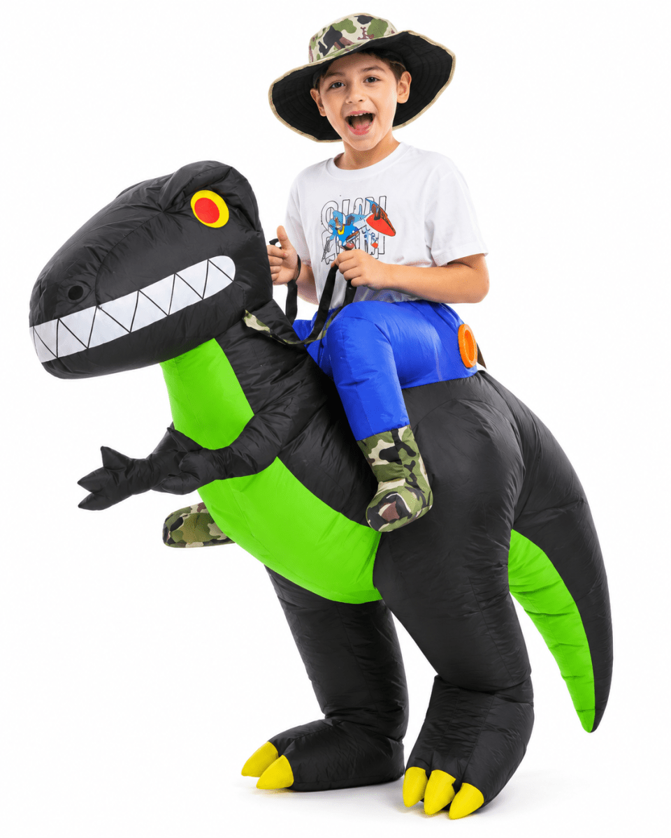 DISFRAZ INFLABLE DINOSAURIO NEGRO NIÑO2