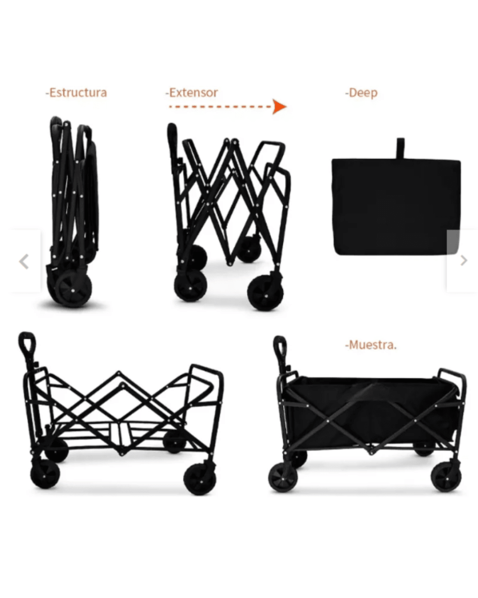 CARRO PLEGABLE PARA COMPRA Y CAMPING 170 KG2