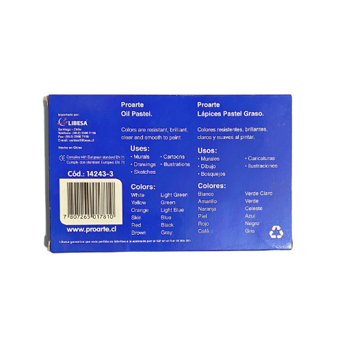 LAPICES PASTEL GRASO 12C PROARTE2