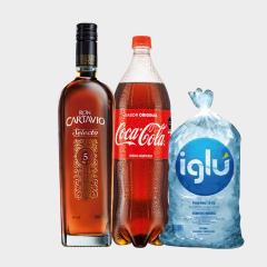 PACK(D)CARTAVIO SELECTO 5 AÑOS+COCA COLA 1.5LT+HIELO 1.5KG