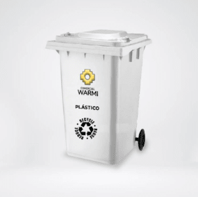CONTENEDOR DE BASURA WARMI 360 LTS. BLANCO