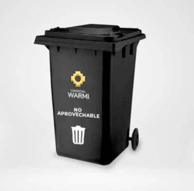 CONTENEDOR DE BASURA WARMI 360 LTS. NEGRO