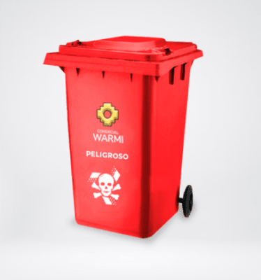 CONTENEDOR DE BASURA WARMI 360 LTS. ROJO