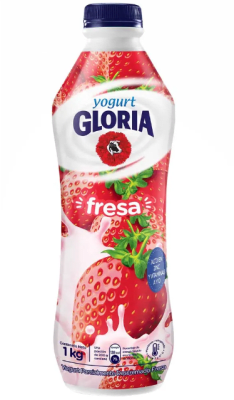 Yogurt Bebible GLORIA Sabor a Fresa Botella 1Kg