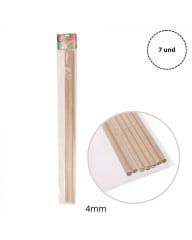 PALO MAQUETA 4MM 7 UNID.