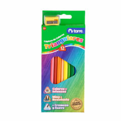 12 LAPICES DE COLORES TRIANGULARES