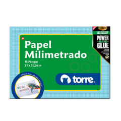 BOLSON PAPEL MILIMETRADO 15 PLIEGOS.