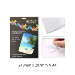 PAPEL FOTOGRAFICO ADHESIVO A4 20 HOJAS