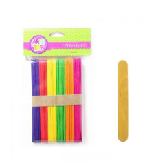 PALOS PARA HELADOS DE COLORES JUMBO 50 UNIDADES