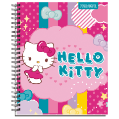 CUADERNO UNIVERSITARIO HELLO KITTY 7MM 100 HOJAS
