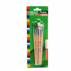SET DE PINCELES MIXTOS PLANOS-REDONDOS