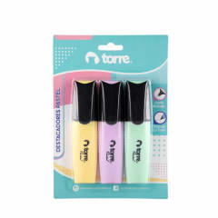 SET DESTACADORES PASTELES 3 UNIDADES