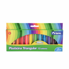 PLASTICINAS TRIANGULARES 12 COLORES.