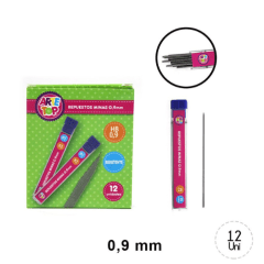MINAS DE LAPICES 12 REPUESTOS 0,9MM