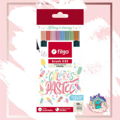 ESTUCHE 10 MARCADORES PINCEL PASTEL