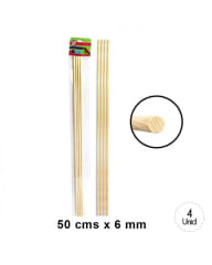 PALO MAQUETA 6MM 4 UNID.