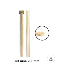 PALO MAQUETA 8MM 3 UNID.