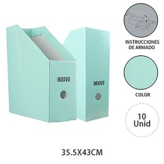 CAJA REVISTERO NUOVO VERDE PASTEL.