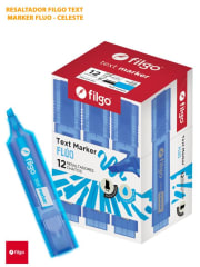 DESTACADOR FILGO CELESTE FLUOR