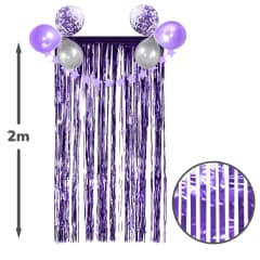 CORTINA METALICA DELGADA ECO MORADO 2MT X1 UNI.