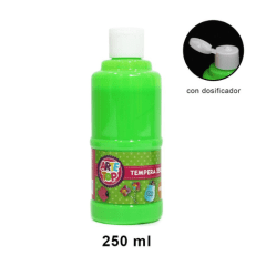 TEMPERA NEON VERDE 250 ML