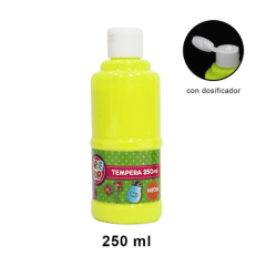 TEMPERA NEON AMARILLA 250 ML