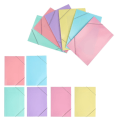 CARPETA PLASTICA ELASTICO OFICIO PASTEL