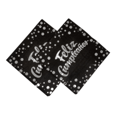 SERVILLETA FC NEGRA C/PLATA