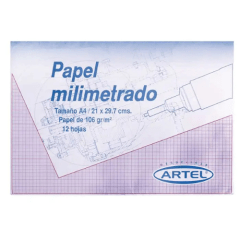 SOBRE PAPEL MILIMETRADO 12 HOJAS A4