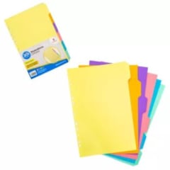 SEPARADOR DE CARTULINA 6 DIVISIONES TAMAÑO OFICIO