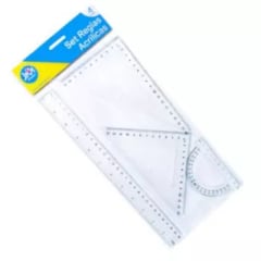 SET REGLAS ACRI?LICAS 4 PIEZAS