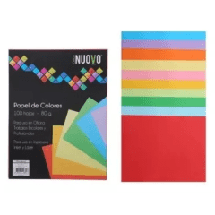 RESMA CARTA 100 HJS COLORES 80GRS.