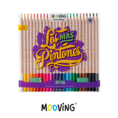 ESTUCHE 24 LAPICES DE COLORES MOOVING.