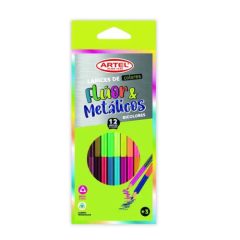 EST. 12 LAPICES DE COLOR NEON/METALICO.