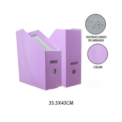 CAJA REVISTERO NUOVO PASTEL LILA