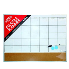 PIZARRA PLANNER BLANCA Y CORCHO 60X45.