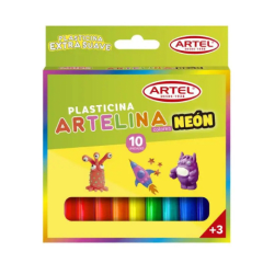 PLASTICINA ARTELINA NEON 10 BARRAS
