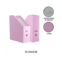 CAJA REVISTERO NUOVO PASTEL ROSADO