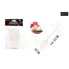 CUCHARAS BLANCAS 20 UNIDADES