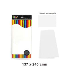 MANTEL FIESTA BLANCO RECTANGULAR