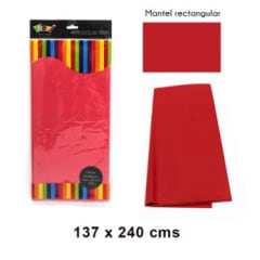 MANTEL FIESTA ROJO RECTANGULAR