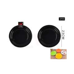 PLATOS NEGRO 23 CM