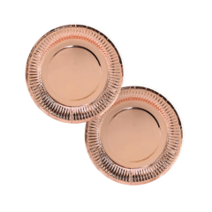 PLATO CARTON METALICO ROSE GOLD METALICO x 6