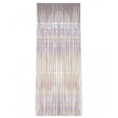 CORTINA PERLADA BLANCA 1X2 MTS.