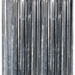 CORTINA METALICA PLATA 2 M X 1 M.