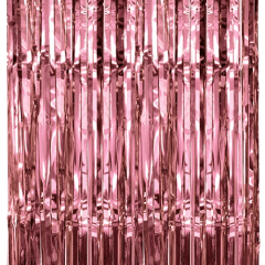 CORTINA METALICA ROSE GOLD 2 MT X 1 UNI.