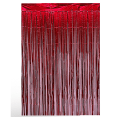 CORTINA METÁLICA ROJA 100 X 200 CMS.
