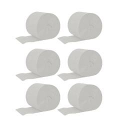 FESTÓN FINO BLANCO 6 PCS 2.5 CMS X 10 MTS.