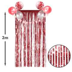 CORTINA METALICA DELGADA ECO ROJO 2MT X1 UNI.